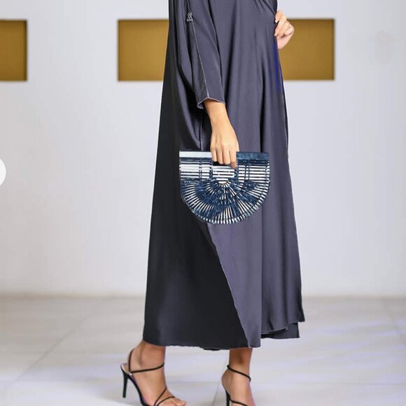 Cult Gaia Purse Acrylic Ark Small | Lapis | Cult Gaia Acrylic Ark Clutch - Picture 2 of 10